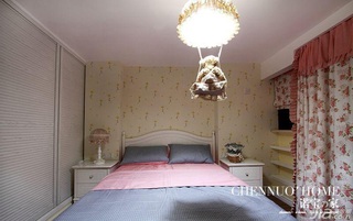 简约风格复式简洁富裕型卧室床效果图