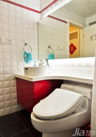简约风格二居室简洁5-10万卫生间背景墙洗手台效果图