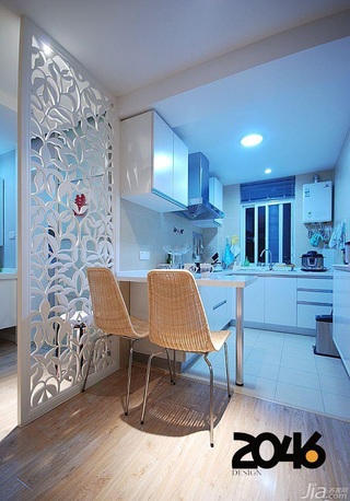 简约风格二居室简洁白色5-10万厨房吧台灯具效果图