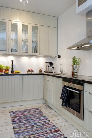 公寓实用白色富裕型80平米厨房橱柜订做