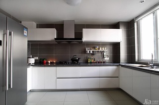 公寓实用白色富裕型80平米厨房橱柜设计图纸