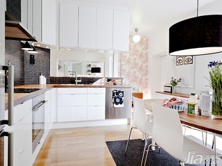 公寓实用白色富裕型80平米厨房橱柜定做