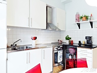 公寓实用白色富裕型80平米厨房橱柜效果图