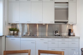公寓实用白色富裕型80平米厨房橱柜设计