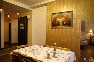 美式风格公寓富裕型130平米餐厅餐桌图片