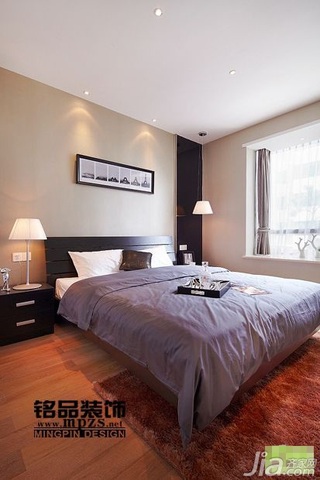 简约风格公寓简洁卧室卧室背景墙床图片