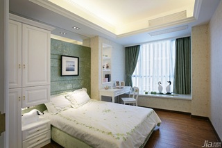 混搭风格公寓简洁卧室卧室背景墙床效果图