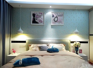 简约风格公寓卧室床图片