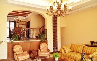 美式风格别墅富裕型客厅沙发效果图