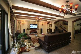 美式乡村风格别墅富裕型客厅沙发图片