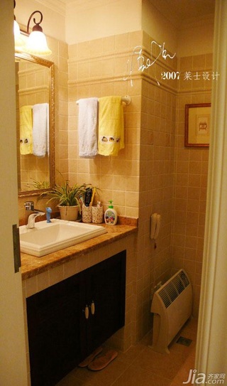 别墅富裕型卫生间洗手台图片