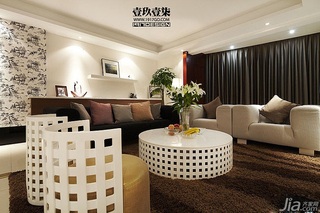 简约风格公寓富裕型140平米以上客厅沙发图片