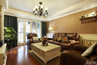 美式风格公寓130平米客厅沙发效果图