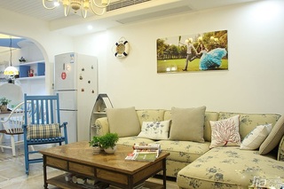 地中海风格富裕型80平米客厅沙发效果图
