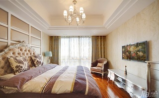 简欧风格豪华型140平米以上卧室窗帘图片
