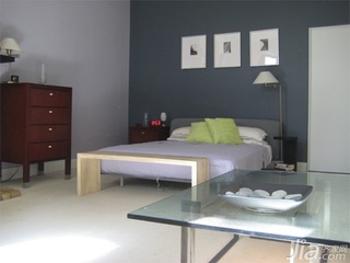 简欧风格复式富裕型卧室床图片