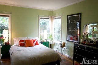 一居室简洁经济型卧室卧室背景墙床海外家居