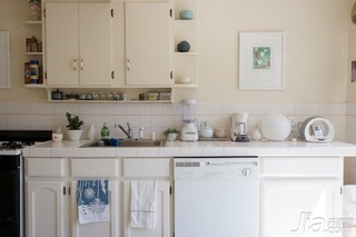 简约风格一居室简洁白色经济型厨房橱柜海外家居