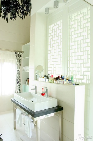 中式风格别墅豪华型卫生间洗手台图片