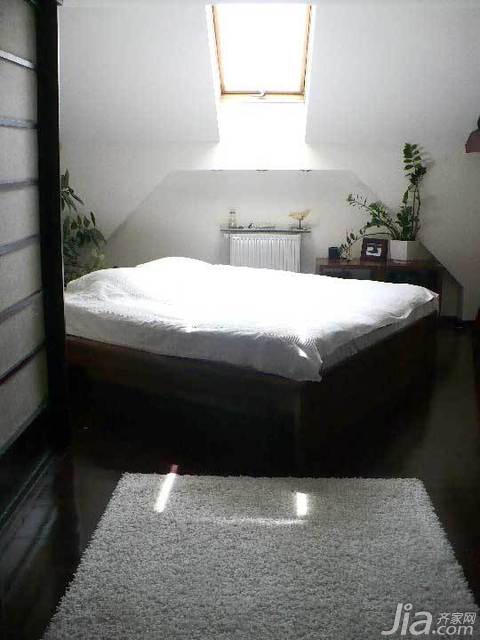 复式装修,经济型装修,简约风格,海外家居,卧室,简洁,床