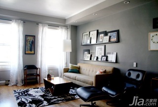 简欧风格公寓客厅照片墙沙发海外家居