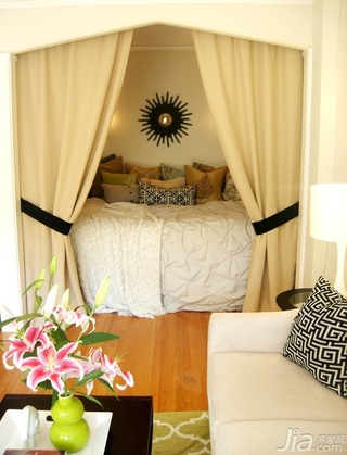 简约风格小户型简洁经济型卧室卧室背景墙床海外家居