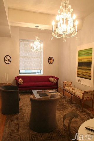 美式乡村风格一居室简洁经济型客厅沙发背景墙沙发海外家居