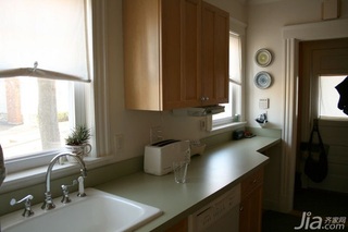 简约风格三居室原木色经济型厨房橱柜设计图