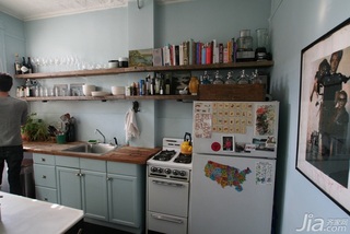 简约风格一居室简洁经济型厨房背景墙橱柜定做