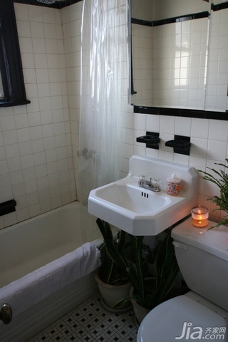 简约风格一居室简洁经济型卫生间背景墙洗手台图片