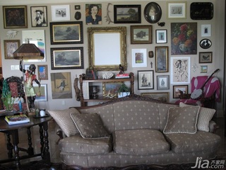 美式风格三居室富裕型客厅沙发背景墙沙发图片