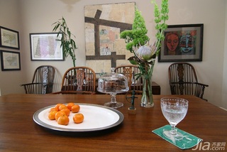 美式风格三居室富裕型餐厅餐桌图片