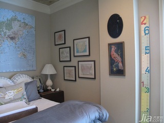 美式风格三居室富裕型卧室照片墙装修效果图