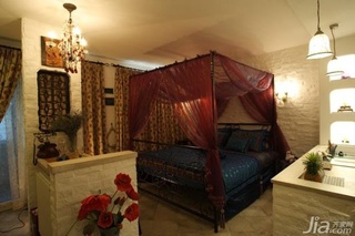 东南亚风格小户型经济型40平米卧室床图片