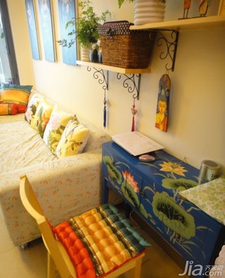 中式风格小户型经济型50平米客厅沙发效果图