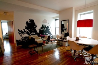 简约风格公寓富裕型客厅手绘墙沙发图片
