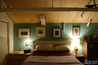 混搭风格复式经济型90平米卧室背景墙床海外家居