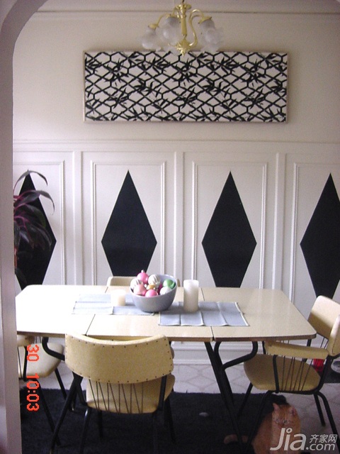 海外家居,一居室装修,3万以下装修,简约风格,餐厅,简洁,灯具,餐桌,餐厅背景墙