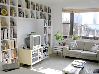北欧风格公寓经济型80平米客厅电视背景墙沙发海外家居