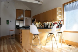 简约风格二居室简洁原木色经济型厨房吧台灯具图片