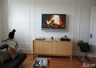 简约风格二居室简洁经济型客厅电视背景墙沙发图片