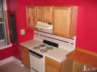 简约风格二居室原木色经济型厨房橱柜设计图