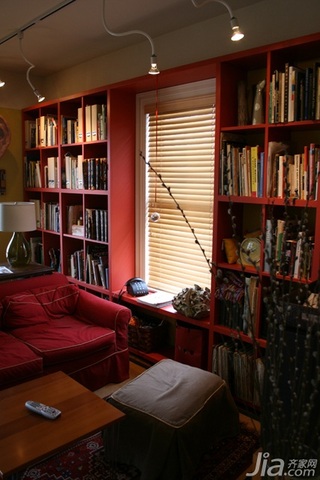 简约风格公寓经济型90平米客厅书架海外家居