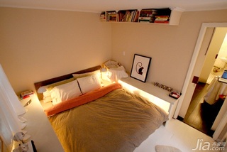 简约风格一居室简洁经济型卧室卧室背景墙床海外家居