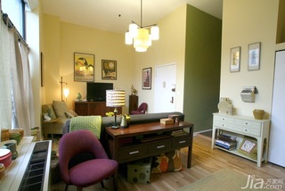 简约风格一居室简洁经济型客厅背景墙沙发海外家居