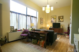 简约风格一居室简洁经济型客厅电视背景墙沙发海外家居