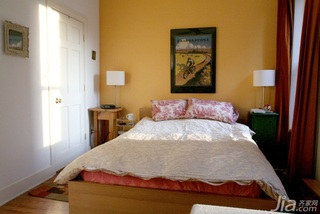 简约风格二居室简洁经济型卧室卧室背景墙床图片