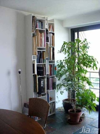 简约风格公寓经济型90平米餐厅书架海外家居