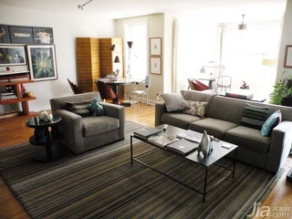 简约风格二居室简洁经济型客厅背景墙沙发海外家居