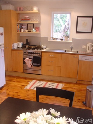 简约风格公寓原木色经济型80平米厨房橱柜海外家居